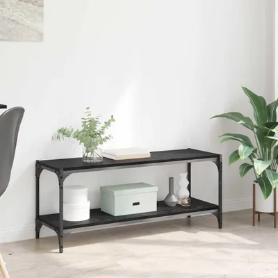 Immagine prodotto di Maison Exclusive - Mobile TV nero con finitura effetto legno di quercia, dimensioni 100x33x41 cm