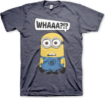 Produktbild von Minions - Whaaa?!? T-Shirt - XX-Large - Navy-Heather