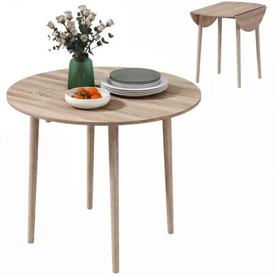 Produktbild von Moderner Klapptisch fš¹r Kš¹che und Wohnzimmer, aus Spanplatte, ? 89 x 73,5 cm
