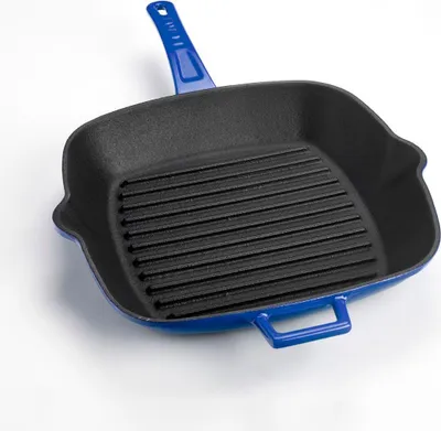 Image de LAVA Metal Poêle à griller 26 x 26 cm, fonte, bleue LAVA Metal LVPGT2626K0BLU