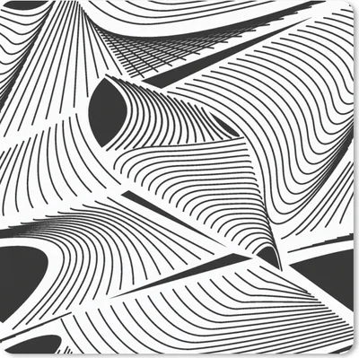 Produktbild von MuchoWow® Mauspad Mousepad Muster - Abstrakt - Schwarz und Weiß 30x30 cm - Mousepads - Maus Mat - Pad - Mausunterlage - Gaming