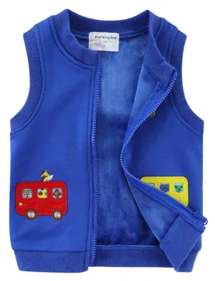 Immagine prodotto di Gilet imbottito in pile per bambini marca Mud Kingdom, taglia 6 anni, con chiusura a zip intera