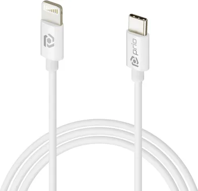Image de prio Charge&Sync Câble USB C vers Lightning  Mfi 1m blanc