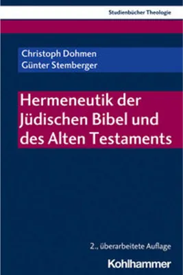 Produktbild von Hermeneutik der Jüdischen Bibel und des Alten Testaments