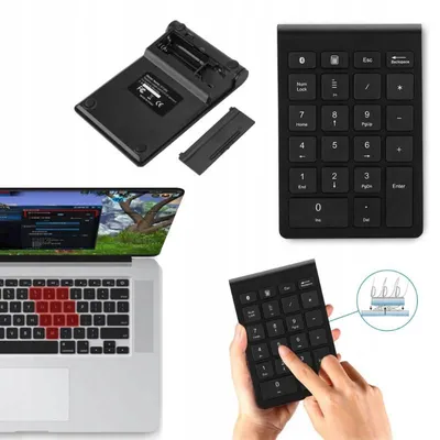 Produktbild von Kompakter Bluetooth Numpad Schwarz mit 22 Tasten