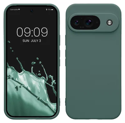 Produktbild von kwmobile Handyhülle für Google Pixel 9 Hülle - weiches Handy Silikon Case - Schutzhülle Cover - Blaugrün