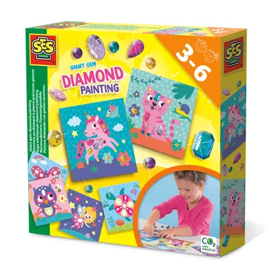 Obrázok produktu pre SES Creative 14027, Detská súprava na kreslenie diamantmi, 3 rok / roky, Lepenka