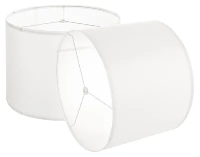 Immagine prodotto di VEVOR paralume a tamburo 33 x 33 x 25 cm (alto x basso x alto), 2 pezzi paralume di ricambio medio in lino + PVC, paralume per lampade da tavolo lampade da terra lampade a sospensione (color crema)