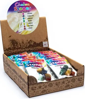 Image de Chakra Stones 24 ensembles avec affichage - 15,5x25x7 cm paquet de 24 pièces