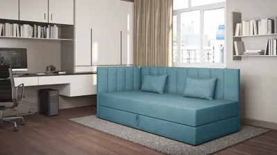 Obrázek produktu pro Válenda s úložným prostorem 90x200 ALAMO 3 - světle modrá