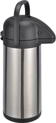 Produktbild von Thermoskanne 3 Liter Pumpkanne Kaffee Teekanne Warmhalte Airpot Isolierkanne Doppelwandig Getränkespender Kaffeekanne Thermo Isolierflasche mit Pumpe Edelstahl Für Camping Unterwegs Getränkekühlung
