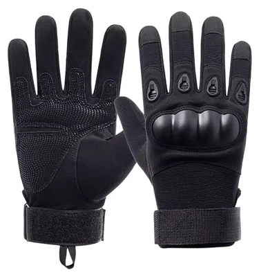 Produktbild von 1 Paar Outdoor-Handschuhe, Touchscreen-kompatibel, Vollfingerhandschuhe mit weichem Knöchelschutz, rutschfestem Griff, Motorradhandschuhe