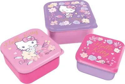 Zdjęcie produktu dla Stor - Hello Kitty - Pudełka na przekąski - 3 szt.