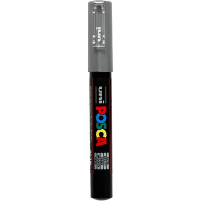 Produktbild von POSCA PC-1MC Silber, Silber, Mehrfarbig, 1 Farben, Extrafein, Tinte auf Wasserbasis, Rundspitze