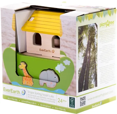 Obrázok produktu pre EverEarth Noah's ark, 2 rok / roky, buk, Viacfarebný