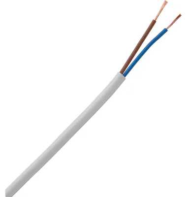 Produktbild von KOPP Schlauchleitung H03VV-F 2 x 0.75 mm² Weiß Kopp 151525003 25 m