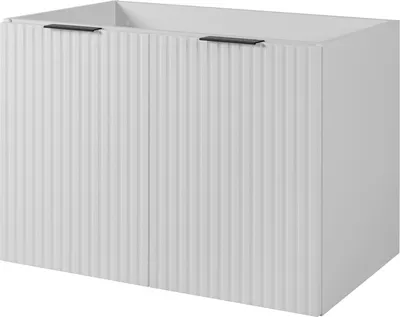 Produktbild von Badezimmerschrank, Weiß + schwarzer Griff, 80 x 57 x 46 cm