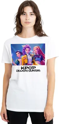 Immagine prodotto di K-Pop Demon Hunters - Maglietta da donna TV20271 (XL) (Bianco)