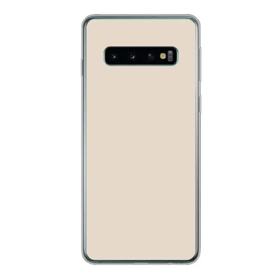 Produktbild von MuchoWow® Handyhülle Schutzhülle Hülle für Samsung Galaxy S10 Hell - Beige - Farbe - Unifarben Silikon Softcase Handy Hülle - Handytasche