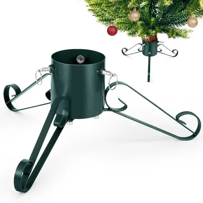 Zdjęcie produktu dla Stojak na choinkę metalowy - 120 do 250 cm - 3,5 do 9 cm średnicy pnia - Ciemnozielony