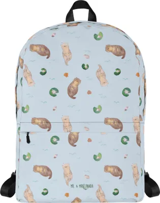 Produktbild von Mr. & Mrs. Panda Schulrucksack Otter Muschel - Blau - Geschenk, Träumen, Büro, Damenrucksack, Motivation, Rucksack, Laptoprucksack, Süß, Backpack, Business-Rucksack