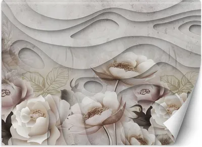 Produktbild von Vlies fototapete Blumen konkrete Abstraktion 250x175 cm Feeby Beige inkl. Kleber einfache Montage