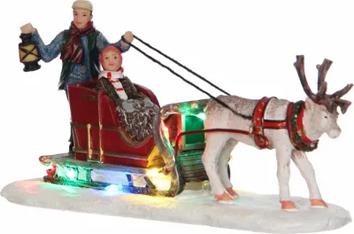 Produktbild von Weihnachtsfigur Rentier Schlitten