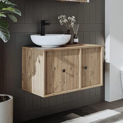 Produktbild von Roomart GUSTO-I-75 Badmöbel-Set 2-teilig 75 cm breit, Eiche