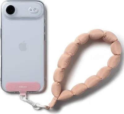 Image de Bracelet universel pour téléphone portable, Ringke Holder and Puffer Hand Strap, rose