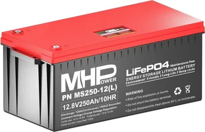 Immagine prodotto di MHPower MS250-12(L) Batteria al litio LiFePO4 12V/250Ah, terminale LC5 - M8; MS250-12(L)