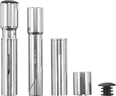 Produktbild von Ergotec Vorbauerhöhung Gewinde / Ahead 1" + 1 1/8" Alu silber - Lenkererhöhun...