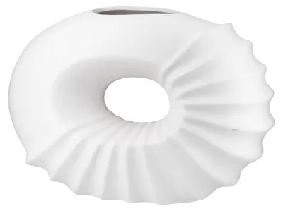 Produktbild von Gilde Vase, "Pula", Keramik, weiß, VE 2, L. 12 cm, B. 35 cm, H. 25 cm 57503 4063387575031