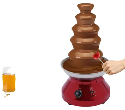 Image de Fontaine à chocolat, 5 niveaux, puissance 230 W, tension 220 V, hauteur env. 45 cm, en acier inoxydable de qualité alimentaire