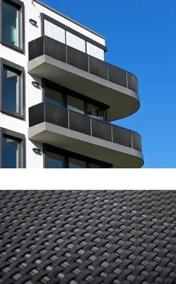 Produktbild von Polyrattan PVC Sichtschutz Matte 300x90 Balkon Zaun Windschutz anthrazit