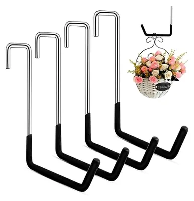 Produktbild von Set aus 4 Wandhaken | Halterung für Fahrräder und Werkzeuge | S-Haken für Garagen
