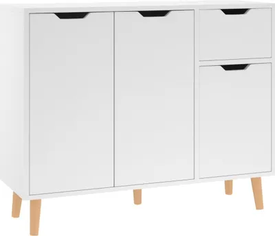 Obrázek produktu pro Příborník bílý 90x30x72 cm Dřevěné konstrukce