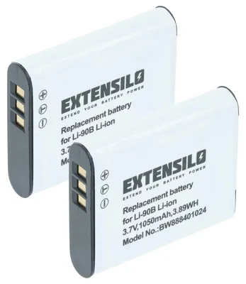 Produktbild von EXTENSILO 2x Akku kompatibel mit Olympus Voisquare Kamera (1050 mAh, 3,7 V, Li-Ion)