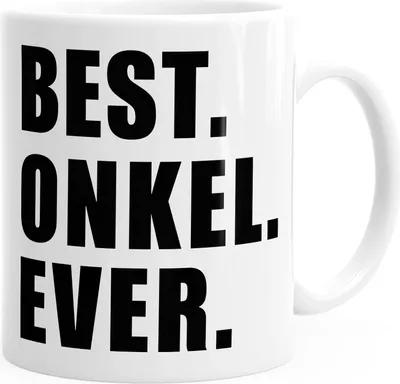 Produktbild von Kaffee-Tasse Best Onkel ever Geschenk Spruch MoonWorks® weiß unisize
