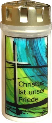 Produktbild von Trauerkerze AETERNA Grablicht "Christus ist unser Friede"