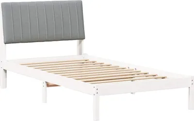 Obrázek produktu pro vidaXL Rám postele s čelem bílý 100 x 200 cm z masivního borovicového dřeva