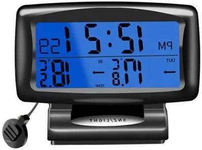 Productafbeelding van Digitale Auto Thermometer met Alarmfunctie en Achtergrondverlichting voor Nauwkeurige Temperatuurmeting