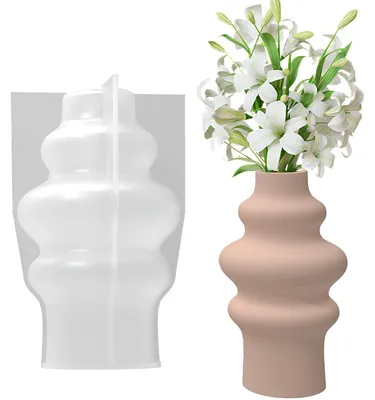 Immagine prodotto di Stampo in silicone per vasi, ideale per progetti fai-da-te con resina, per creare decorazioni multistrato