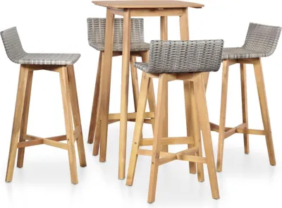 Produktbild von 5-tlg. Garten-Essgruppe Massivholz Akazie