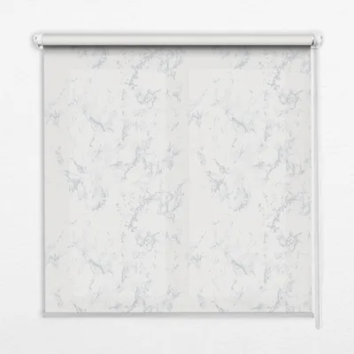 Produktbild von Seitenzug-Rollo Fensterrollo Jalousie - Thermo-Rollo Verdunkelungsrollo - 130x140 cm - Weißer Marmor