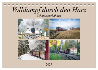 Produktbild von Volldampf durch den Harz (Tischkalender 2027 DIN A5 quer), CALVENDO Monatskalender