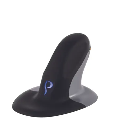 Produktbild von Fellowes Penguin Beidhändige vertikale Maus-Kabellos,S, Beidhändig, Vertikale Ausführung, Laser, RF Wireless, 1200 DPI, Schwarz, Silber