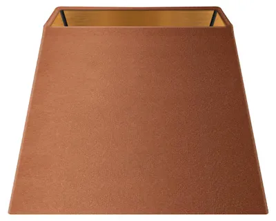 Produktbild von Home Sweet Home Lampenschirm aus Samt - Braun + Gold - 20 x 20 x 14 cm