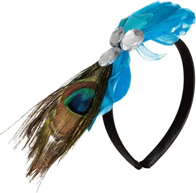 Produktbild von Haarreif mit Federn Paradiesvogel