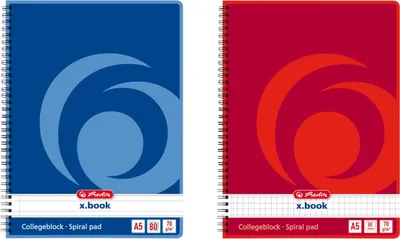 Produktbild von herlitz Spiralblock - DIN A5 - 80 Blatt - Rand links