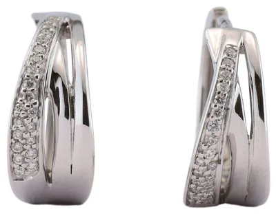 Produktbild von MIAMAR 1146857 Damen Creolen 14 Karat (585) Weißgold weiß